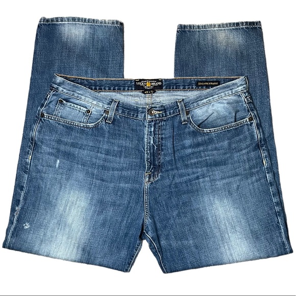 Lucky Brand Other - LUCKY BRAND 329 Classic Straight Dark Wash Faded Distressed Denim Jeans